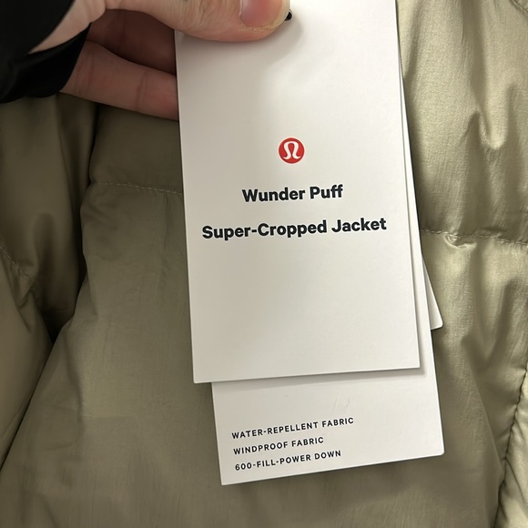 NWT Lululemon wunder puff super cropped jacket - Picture 8 of 9